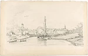 Canal Scene Near Brussels by Eugène Louis Boudin
