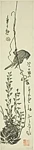 Canary and wisteria by Utagawa Hiroshige