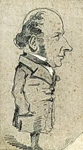 Caricature of Eugène Marcel by Claude Monet