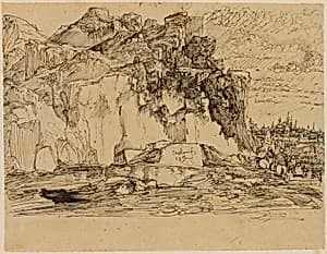 Caucasian Landscape by Rodolphe Bresdin