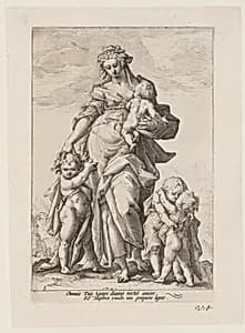 Charity, from The Virtues by Jacob Matham