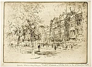 Cheyne Walk, Chelsea by Joseph Pennell
