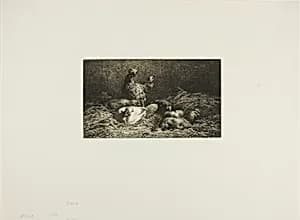 Chickens in Their Roost by Charles Émile Jacque