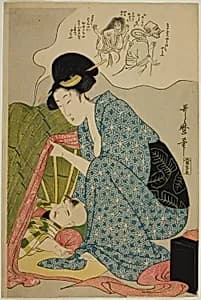 Child's nightmare of ghosts by Kitagawa Utamaro