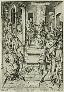 Christ before Annas by Israhel van Meckenem, the younger