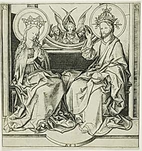 Christ Blessing the Virgin by Martin Schongauer