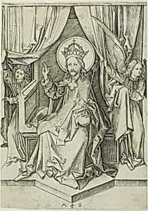 Christ Enthroned by Martin Schongauer