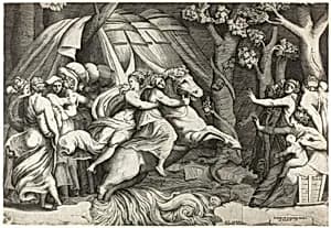 Cloelia Crossing the Tiber by Giulio Bonasone