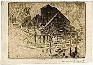 Coal—The Towering Breaker by Joseph Pennell