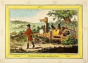 Cockney Sportsmen Marking Game by James Gillray