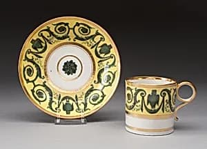 Coffee Cup and Saucer by Worcester Porcelain Factory