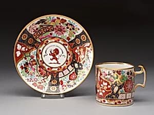 Coffee Cup and Saucer by Worcester Porcelain Factory