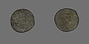 Coin Depicting a Wreath by Ancient Greek