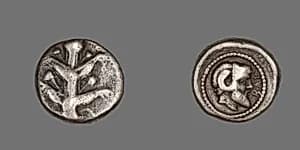 Coin Depicting Silphium Plant by Ancient Greek