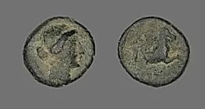 Coin Depicting the Amazon Cyme by Ancient Greek