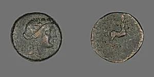 Coin Depicting the God Dionysos by Ancient Greek