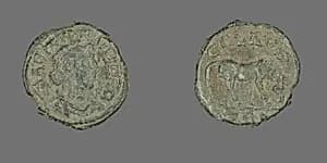 Coin Depicting Tyche by Ancient Roman
