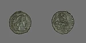 Coin Portaying Emperor Constantius II by Ancient Roman