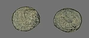 Coin Portraying Emperor Augustus by Ancient Roman