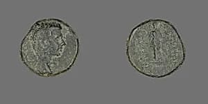 Coin Portraying Emperor Augustus by Ancient Roman