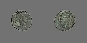 Coin Portraying Emperor Constans by Ancient Roman