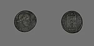 Coin Portraying Emperor Constantine by Ancient Roman