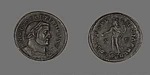 Coin Portraying Emperor Diocletian by Ancient Roman