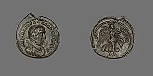 Coin Portraying Emperor Gallienus by Ancient Roman