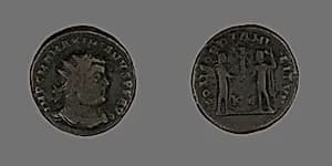 Coin Portraying Emperor Maximianus by Ancient Roman