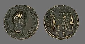Coin Portraying Emperor Otho by Ancient Roman