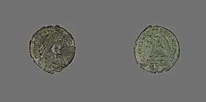 Coin Portraying Emperor Valens by Ancient Roman