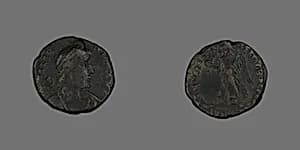 Coin Portraying Emperor Valens by Ancient Roman