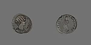 Coin Portraying Empress Fausta by Ancient Roman