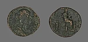 Coin Portraying Empress Lucilla by Ancient Roman