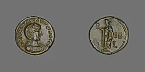 Coin Portraying Empress Salonina by Ancient Roman