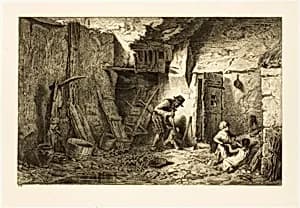 Courtyard by Charles Émile Jacque