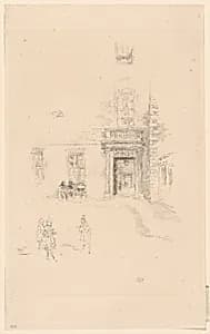 Courtyard, Chelsea Hospital by James McNeill Whistler