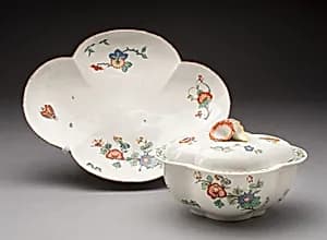 Covered Bowl and Stand by Chantilly Factory