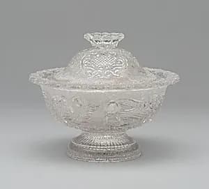 Covered Sugar Bowl by Boston and Sandwich Glass Company