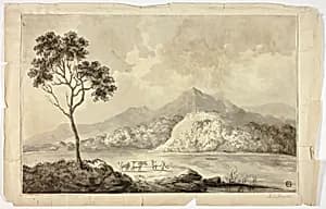 Cows by Mountain Lake by Unknown artist