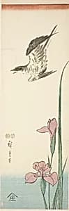 Cuckoo and iris by Utagawa Hiroshige