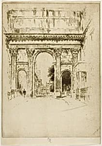 Cumberland Gate, Regent's Park by Joseph Pennell