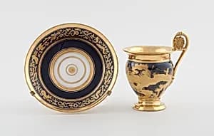 Cup and Saucer by Denuelle Porcelain Manufactory