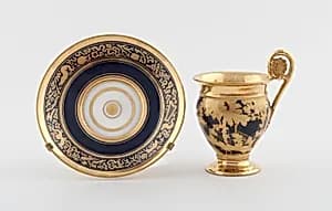 Cup and Saucer by Denuelle Porcelain Manufactory