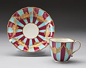 Cup and Saucer by Worcester Porcelain Factory