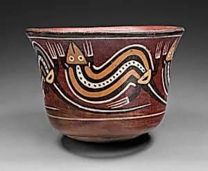 Cup Depicting Abstract Lizards by Nasca