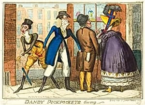 Dandy Pickpockets Diving by Isaac Robert Cruikshank