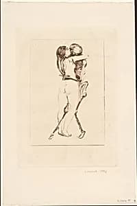 Death and the Woman by Edvard Munch