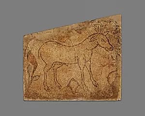 Deer in Floral Field by Ancient Roman