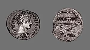 Denarius (Coin) Portraying Octavian by Ancient Roman